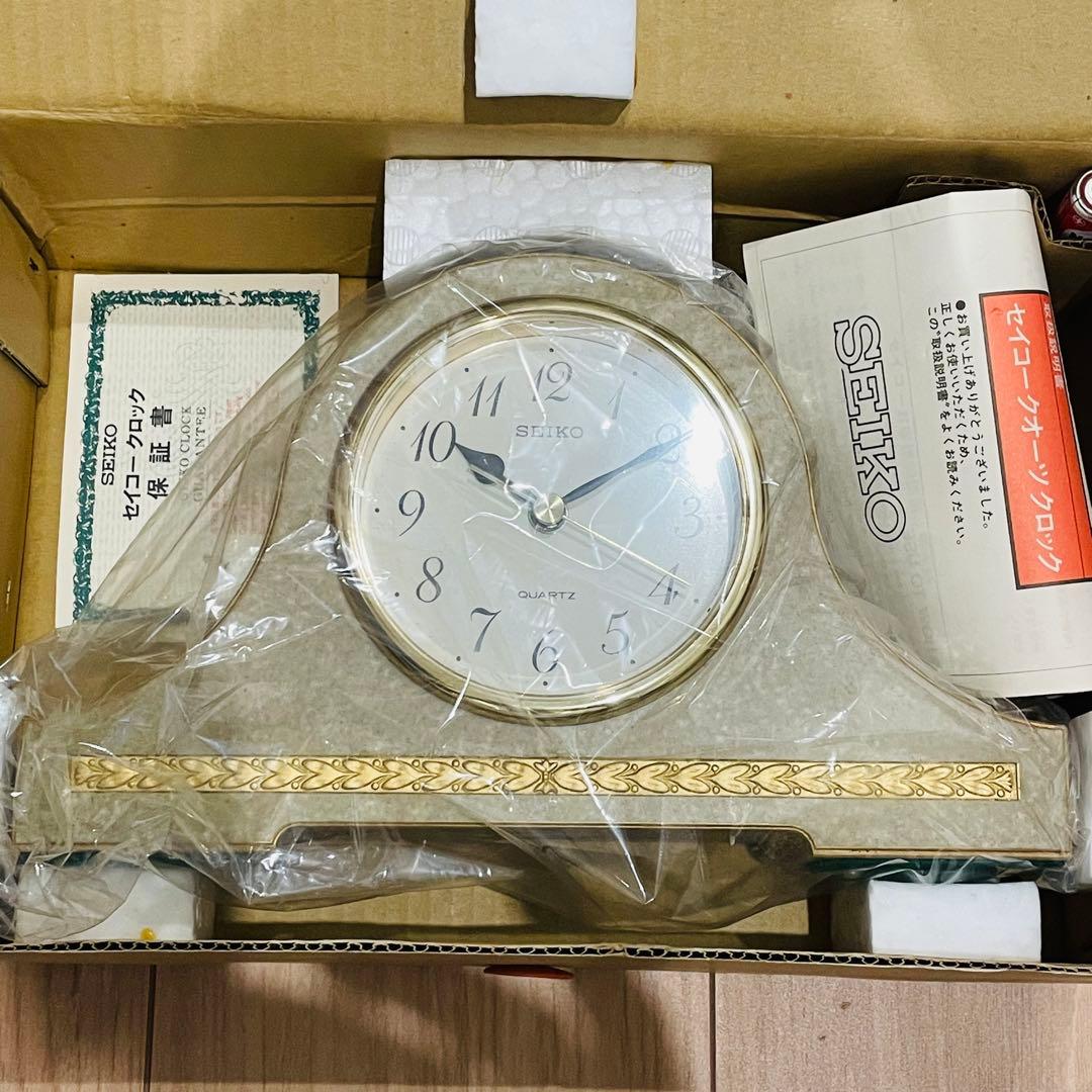 未使用 デッドストック SEIKO セイコー qz 224 置時計 昭和レトロ