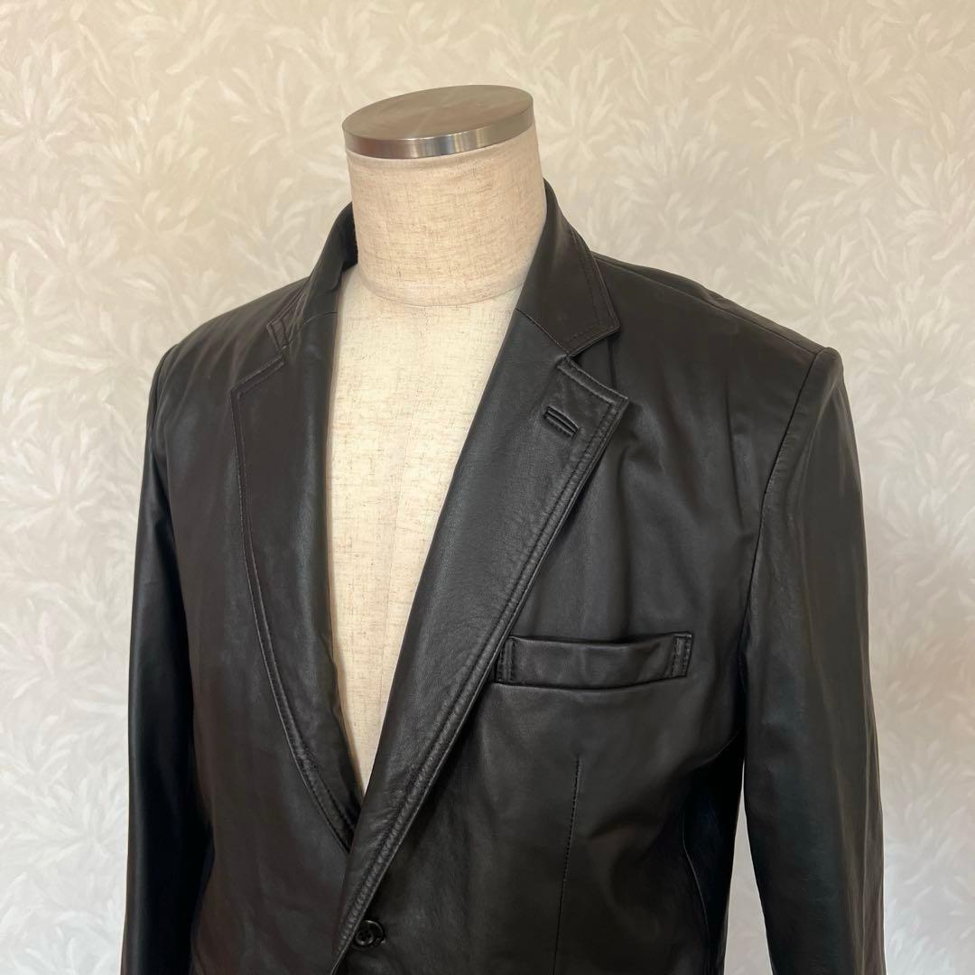 BALMAIN バルマン レザー テーラード ジャケット 北川 2B 羊革