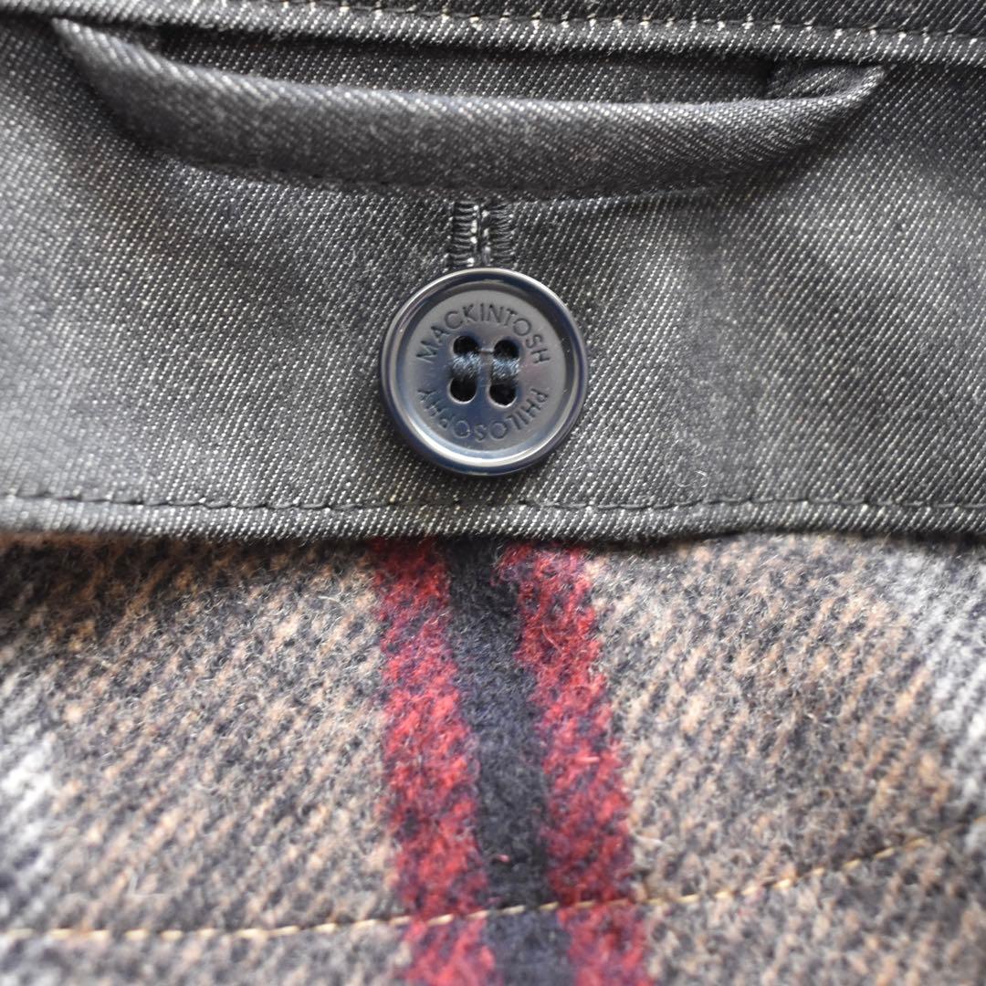 極美品✨ マッキントッシュ　ステンカラーコート　ライナー　フード　デニム調　40