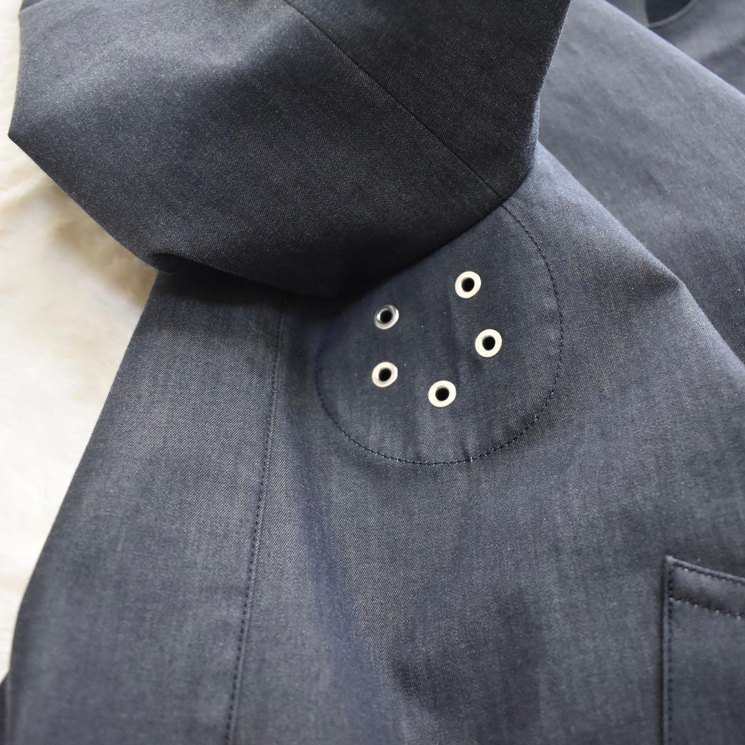 極美品✨ マッキントッシュ　ステンカラーコート　ライナー　フード　デニム調　40