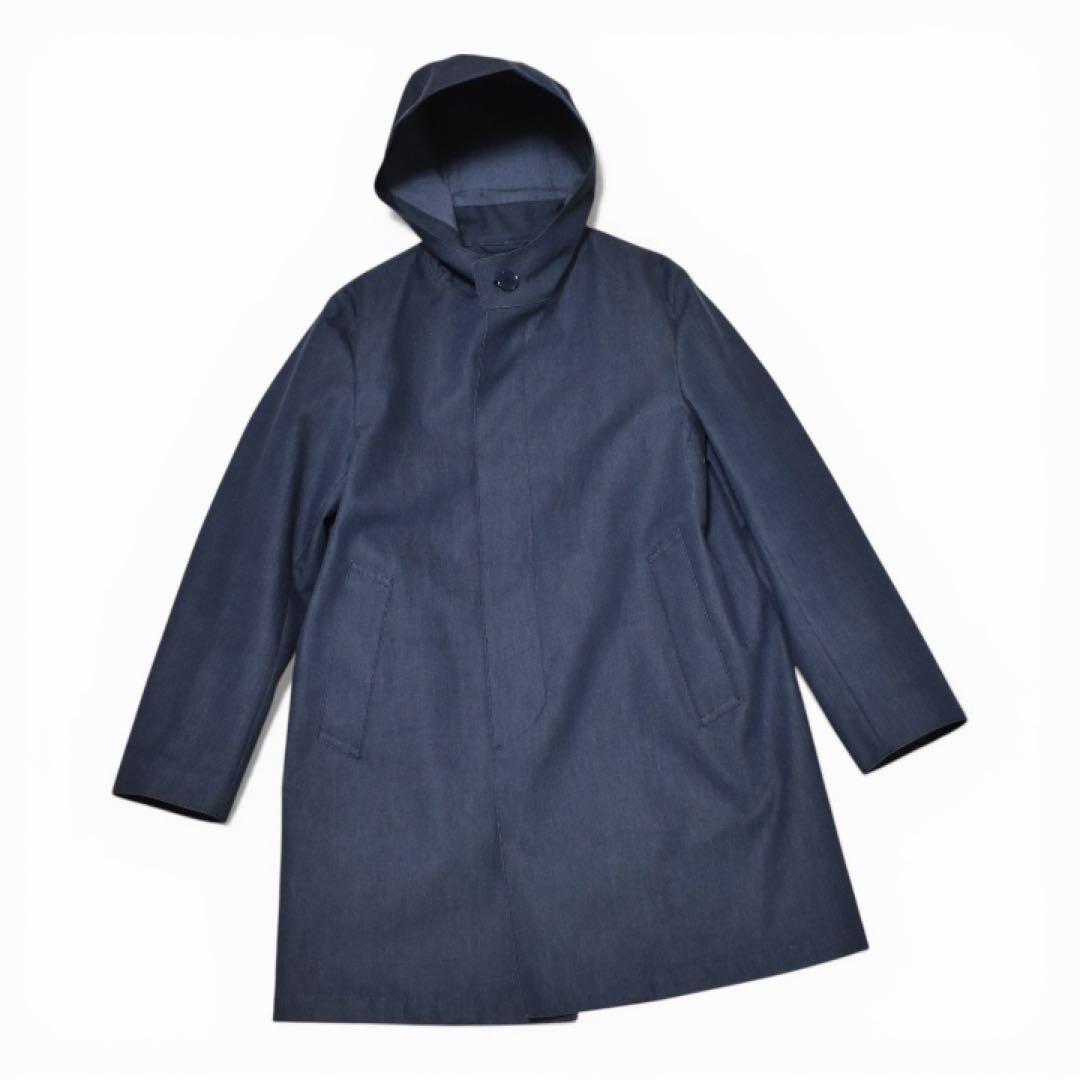 極美品✨ マッキントッシュ　ステンカラーコート　ライナー　フード　デニム調　40