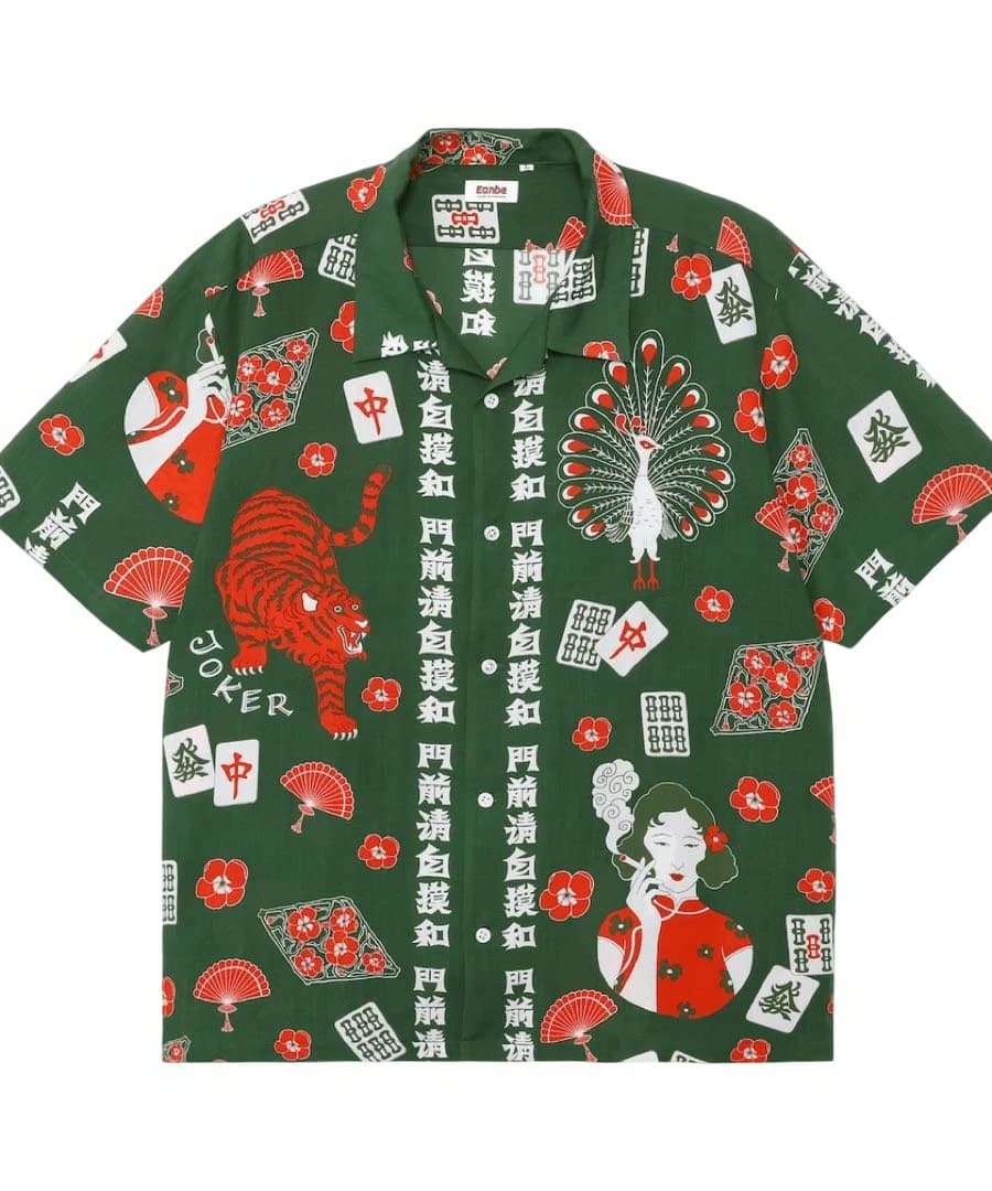 Eanbe 麻雀　アロハシャツ　eanbe