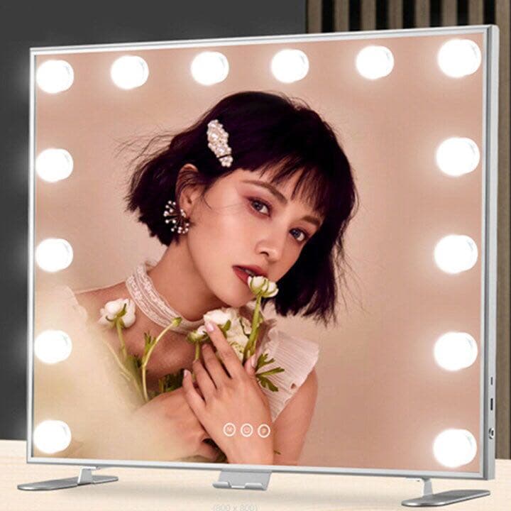 LEDミラー　 女優ミラー 　ライト付き 卓上 ミラー ライト付き 卓上ミラー