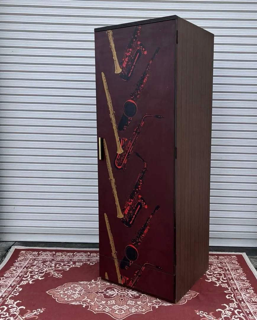 70s80sビンテージ古家具◼︎JAZZデザイン ワードローブ クローゼット