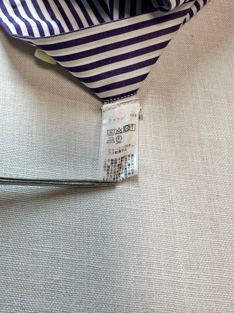 【美品クリーニング済】ERRICO FORMICOLAパープルクレリックタブ39