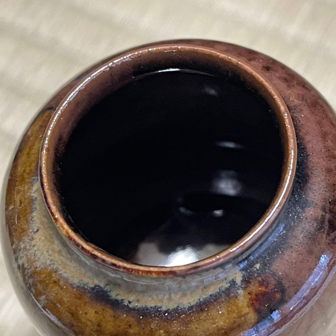 膳所焼 陽炎園 玉柏手 茶入 茶道具 骨董品 301