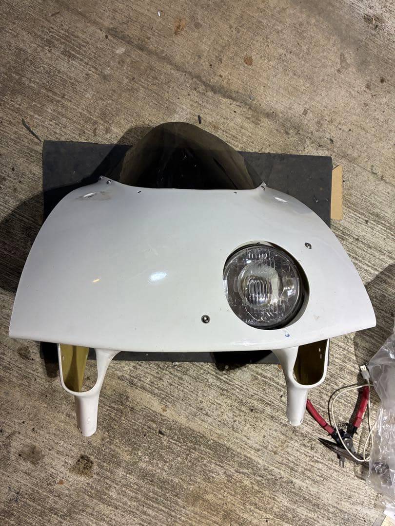 ホワイト カウル ヘッドライト付き　NS1 耐久カウル