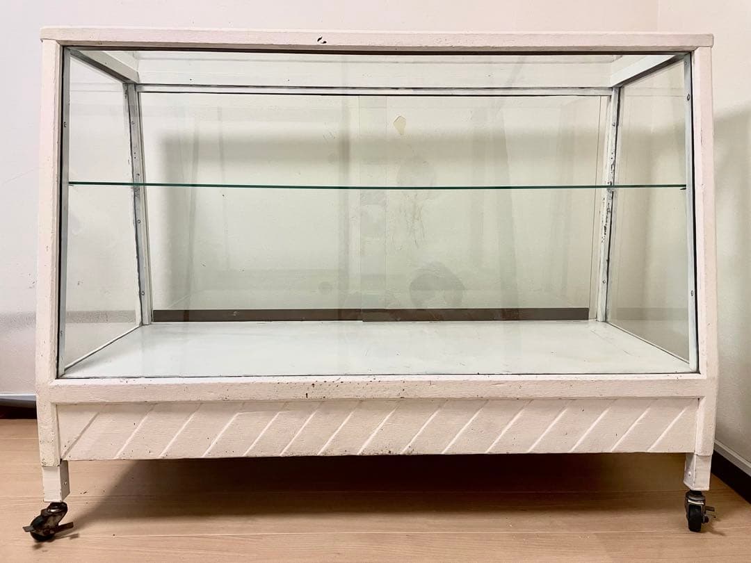 ビンテージ　ショーケース　ガラス　木製　アンティーク　棚　ヴィンテージ