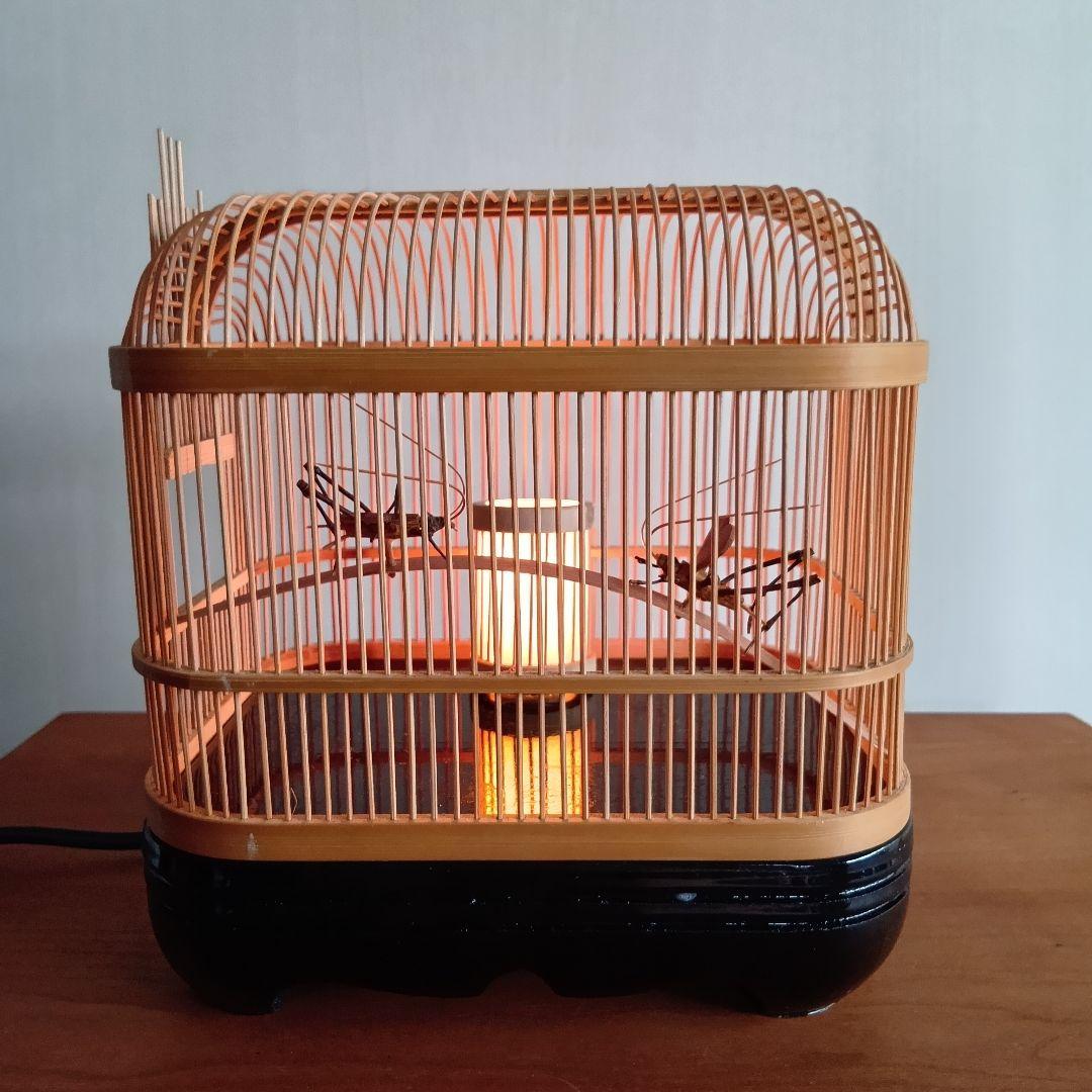 駿河竹千筋細工　竹製　ライト　照明　虫かご　未使用