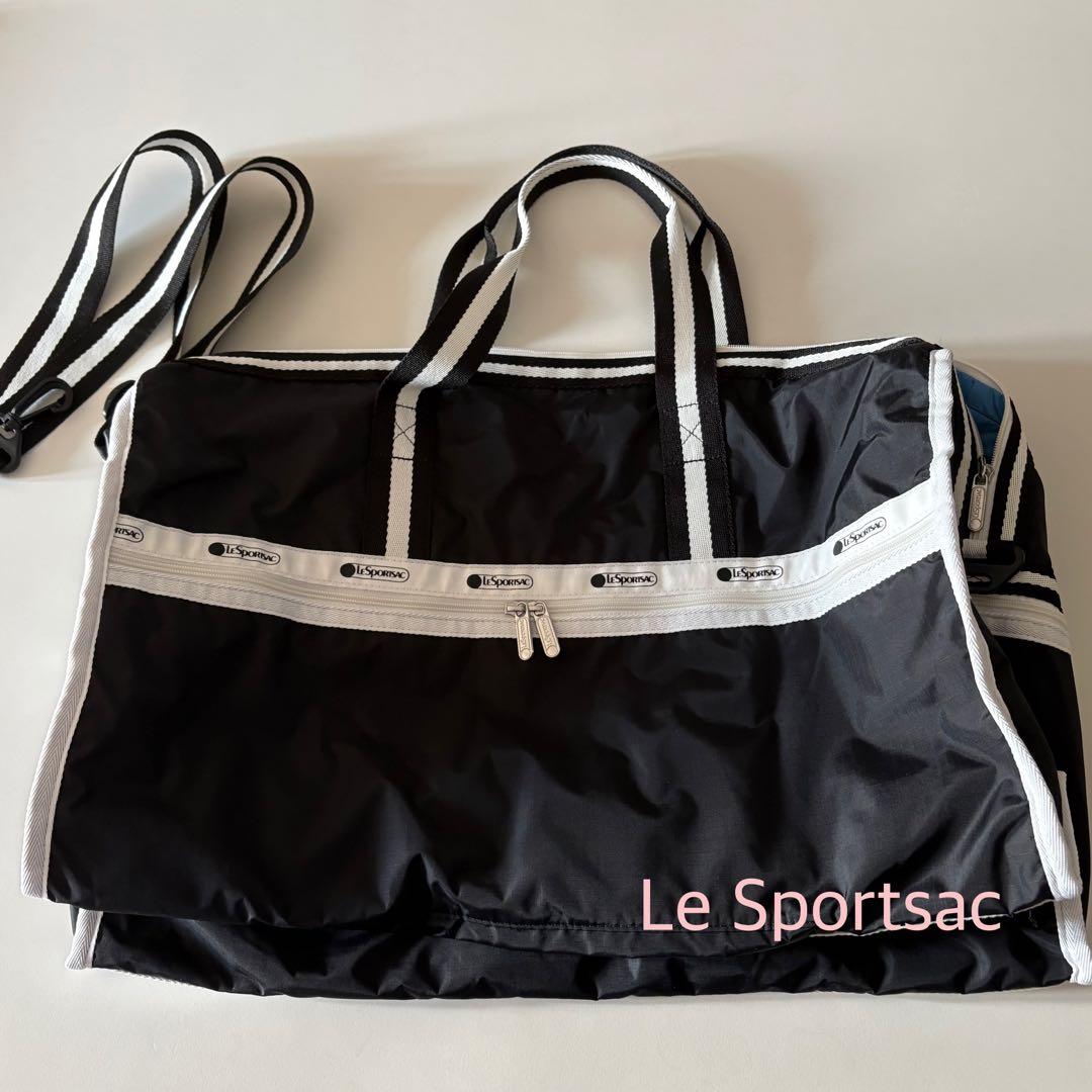 P*u様 ⭐︎超美品⭐︎Le Sportsac ボストンバッグ 黒/白