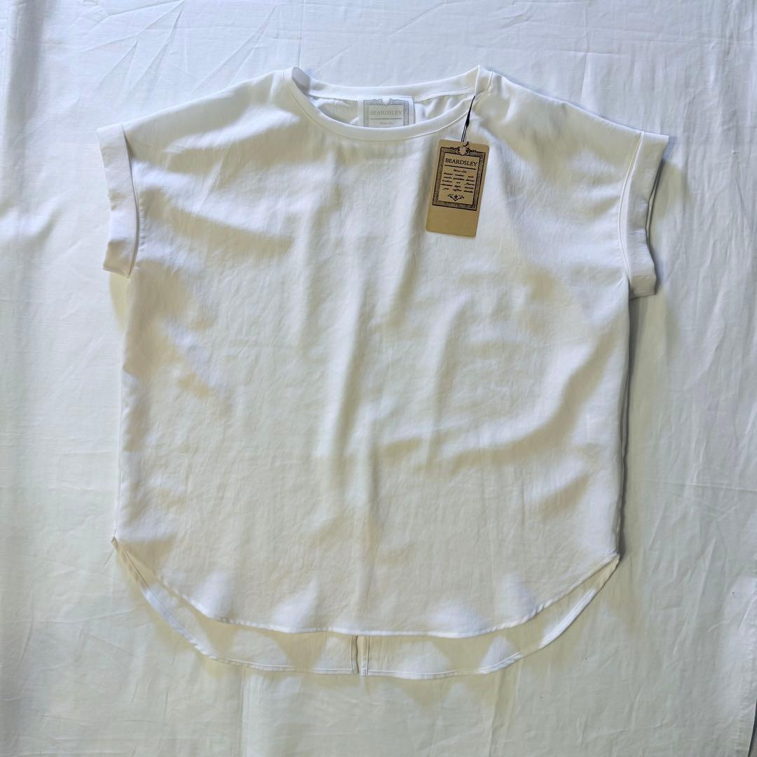 新品BEARDSLEY ストレッチジョーゼットブラウス アイボリー