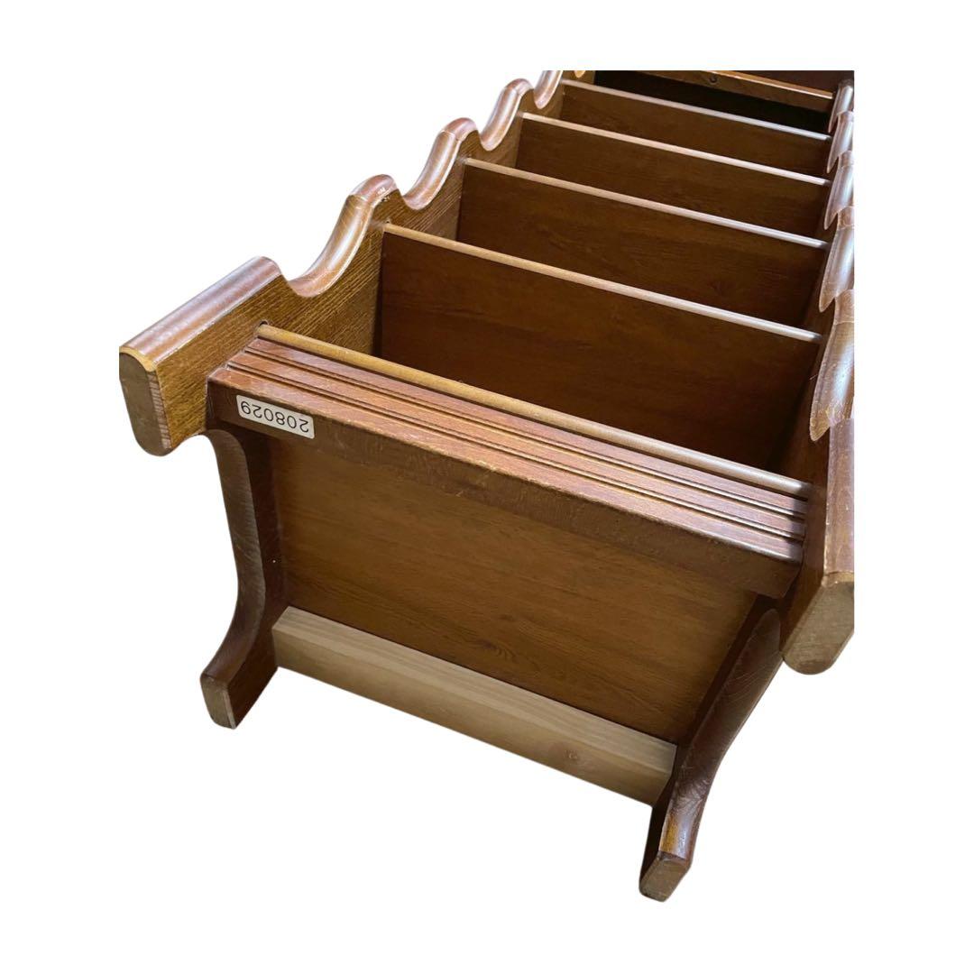 カリモク 電話台 マガジンラック レトロ 木製家具