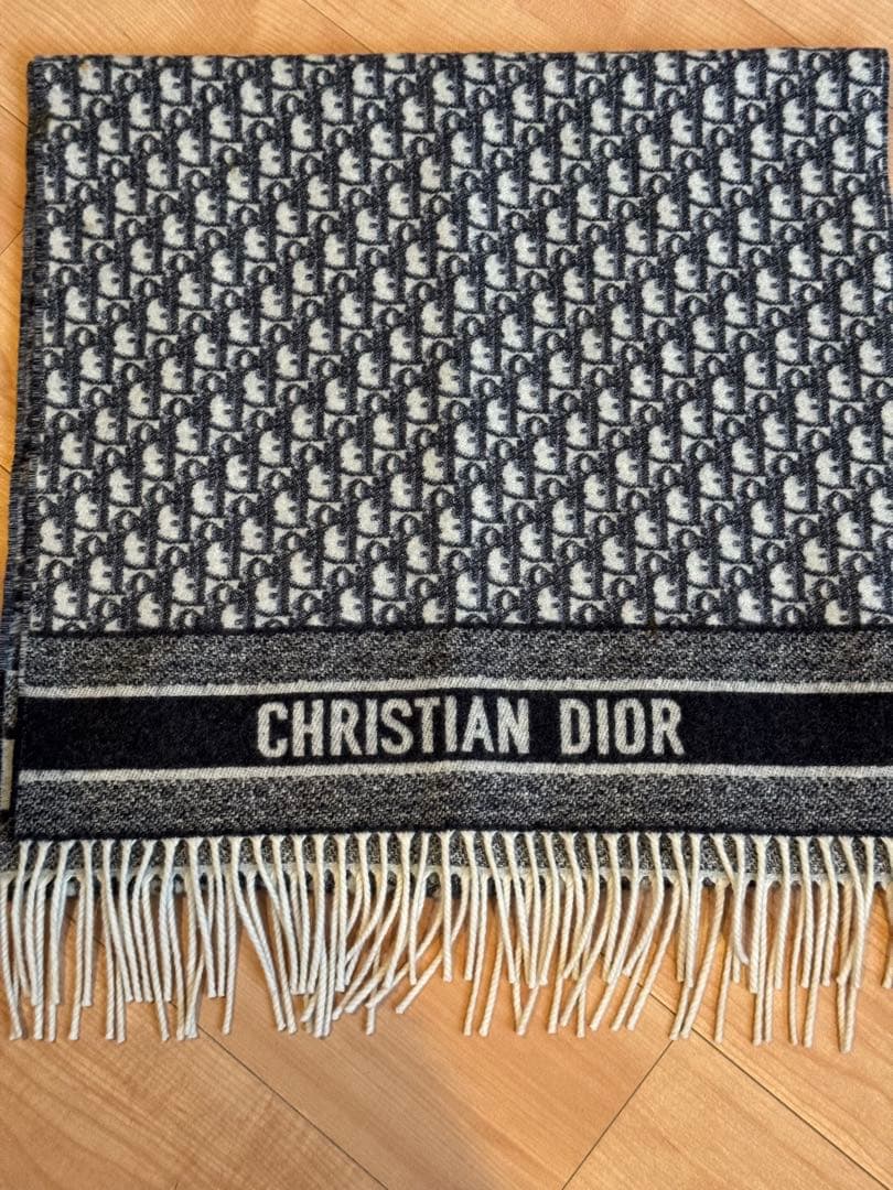 Dior ディオール オブリーク マフラー ネイビー 正規品