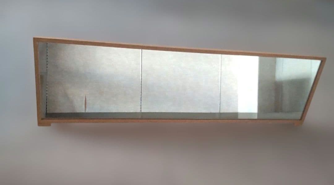 靴フィッティングミラー横長 木製フレーム