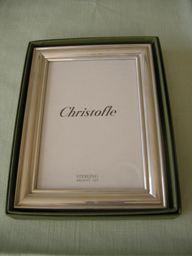 クリストフル　スターリングシルバー（純銀）製フォトフレーム　アルビ