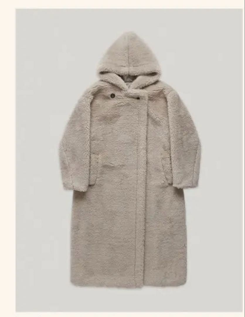 【SMOOTHMOOD】Teddy Shearling Hooded Coat