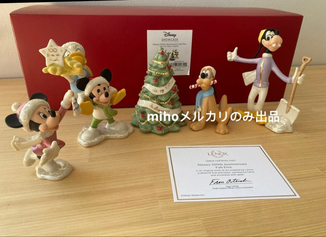 美品　LENOX レノックス ディズニー100周年記念フィギュア 5個セット