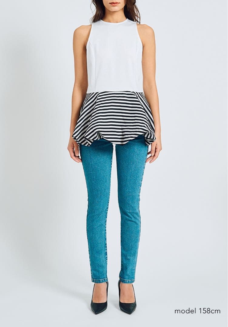 【新品】bordersatbalcony BALLOON PEPLUM TANK