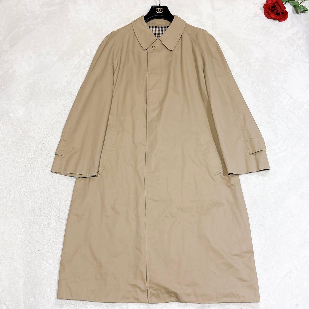 ほぼ未使用✨　アクアスキュータム　ステンカラーコート　ベージュ　メンズ　XL