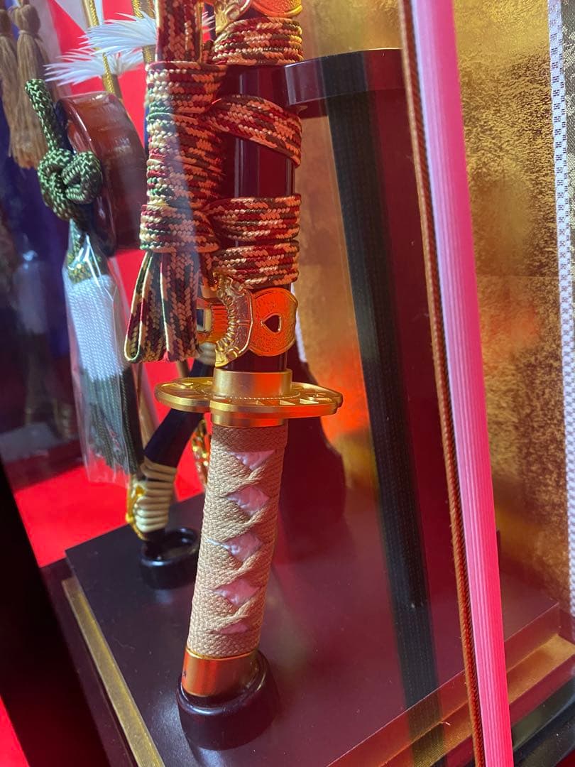 東京久月　破魔弓　豊１３号　ガラスケース・間口約２４×奥行約１９×高さ約４７㎝