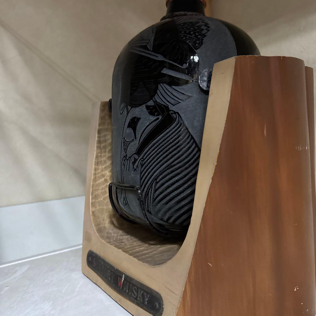 Suntory Whisky 浮世絵彫刻 陶器ボトル