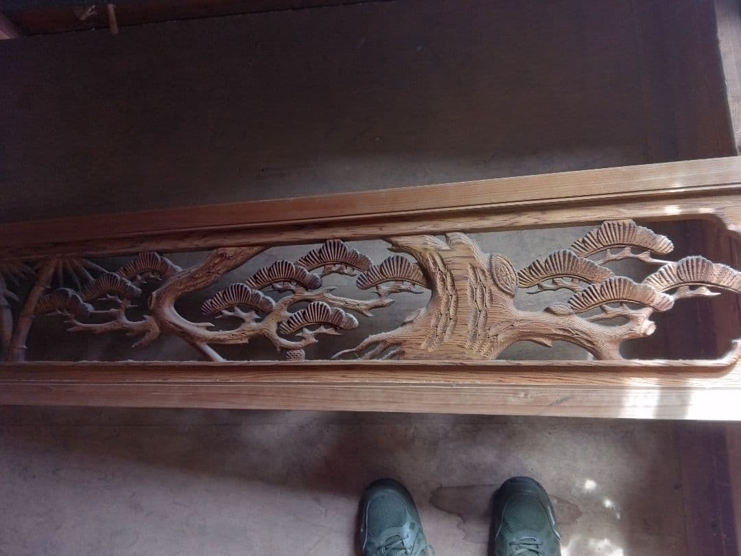 木製欄間　2枚　屋久杉