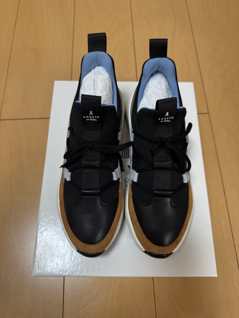 LANVIN 厚底スニーカー ブラック/ブラウン　22.5センチ