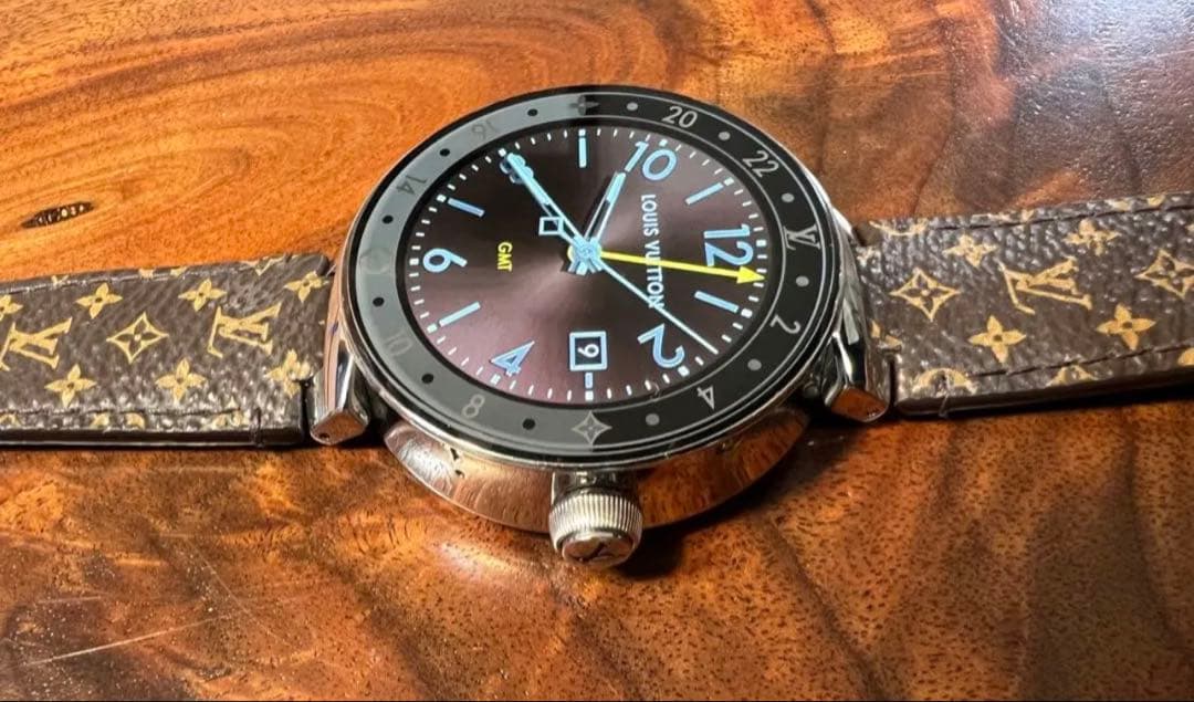 りん❗️新品電池交換磨仕上ルイヴィトンタンブールホライゾンV2 ベルト2点付