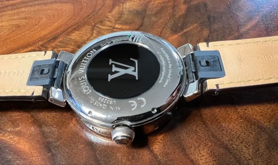 りん❗️新品電池交換磨仕上ルイヴィトンタンブールホライゾンV2 ベルト2点付