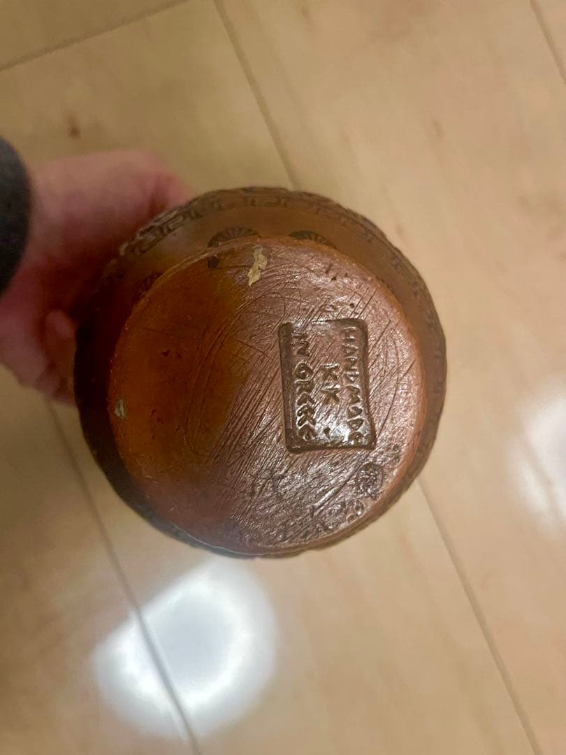 古代ギリシャアンフォラ模倣　レッドクレイ陶器