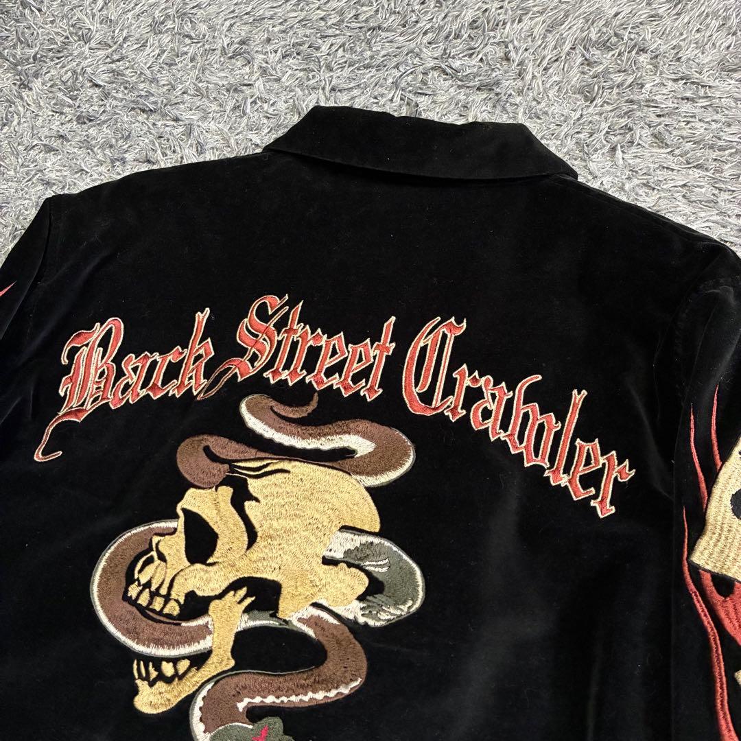 【希少】バックストリートクローラー ベロアジャケット 別珍 蛇×スカル 刺繍 M