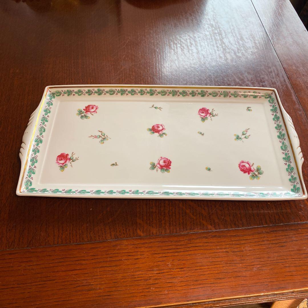 幻のリチャードジノリ、ガーデンローズの角皿