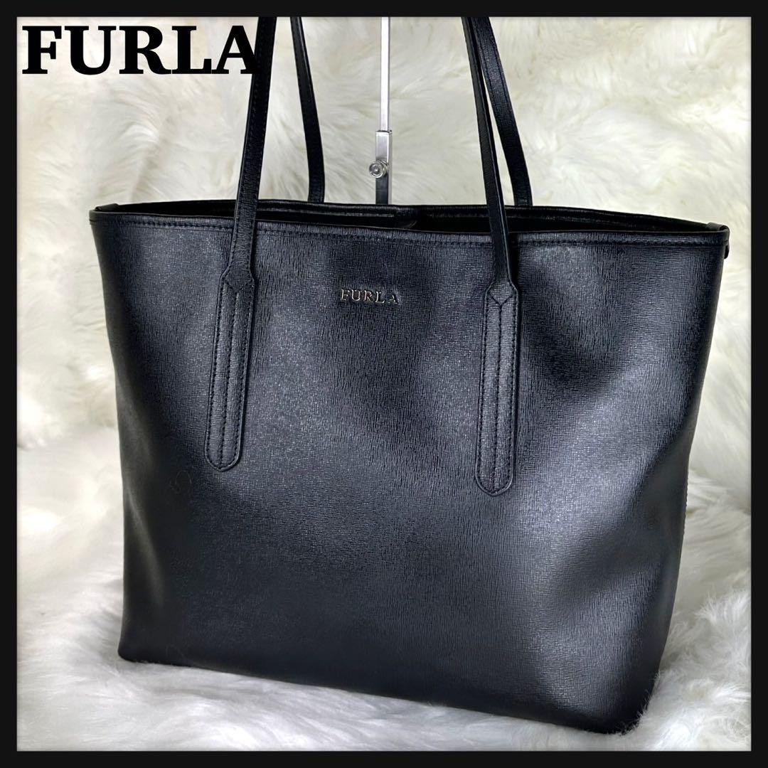 美品✨FURLA アリアナ トートバッグ ビジネスバッグ A4可 ブラック