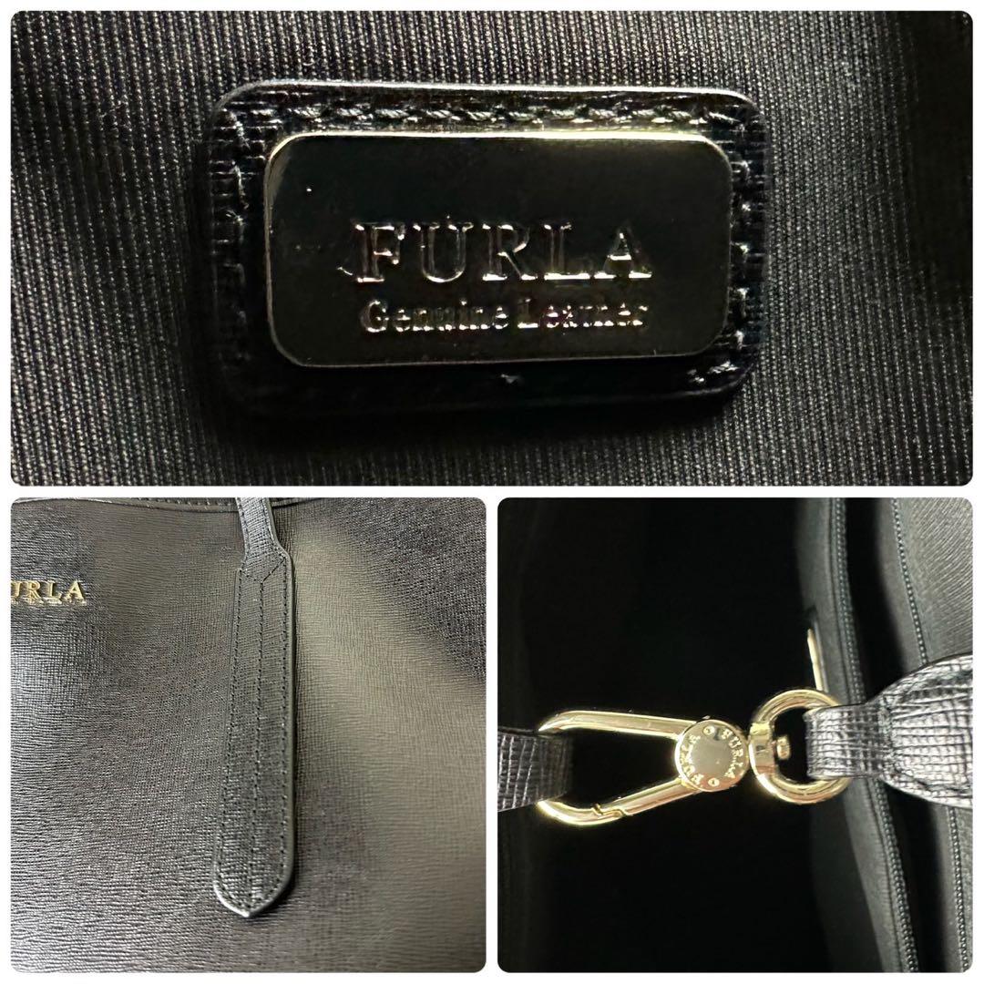 美品✨FURLA アリアナ トートバッグ ビジネスバッグ A4可 ブラック