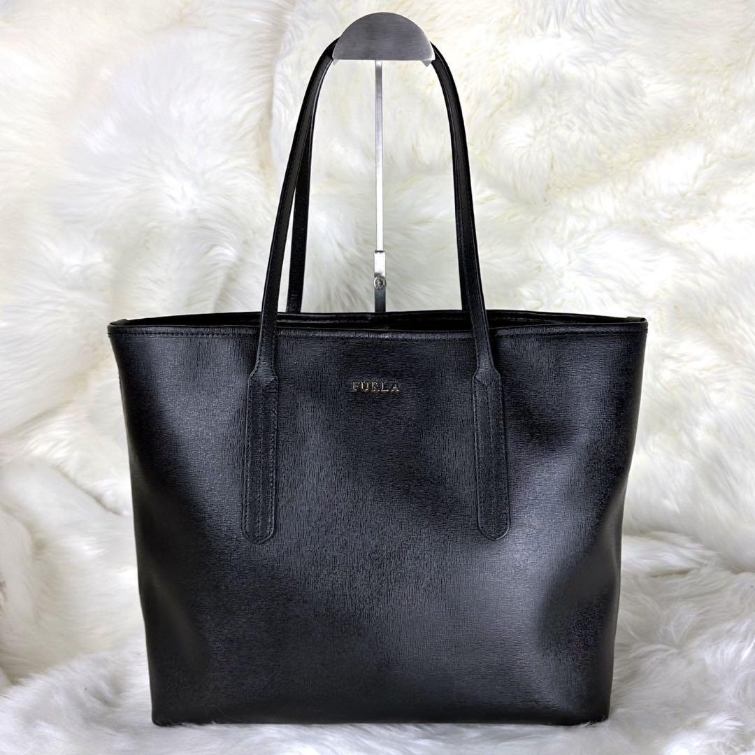 美品✨FURLA アリアナ トートバッグ ビジネスバッグ A4可 ブラック