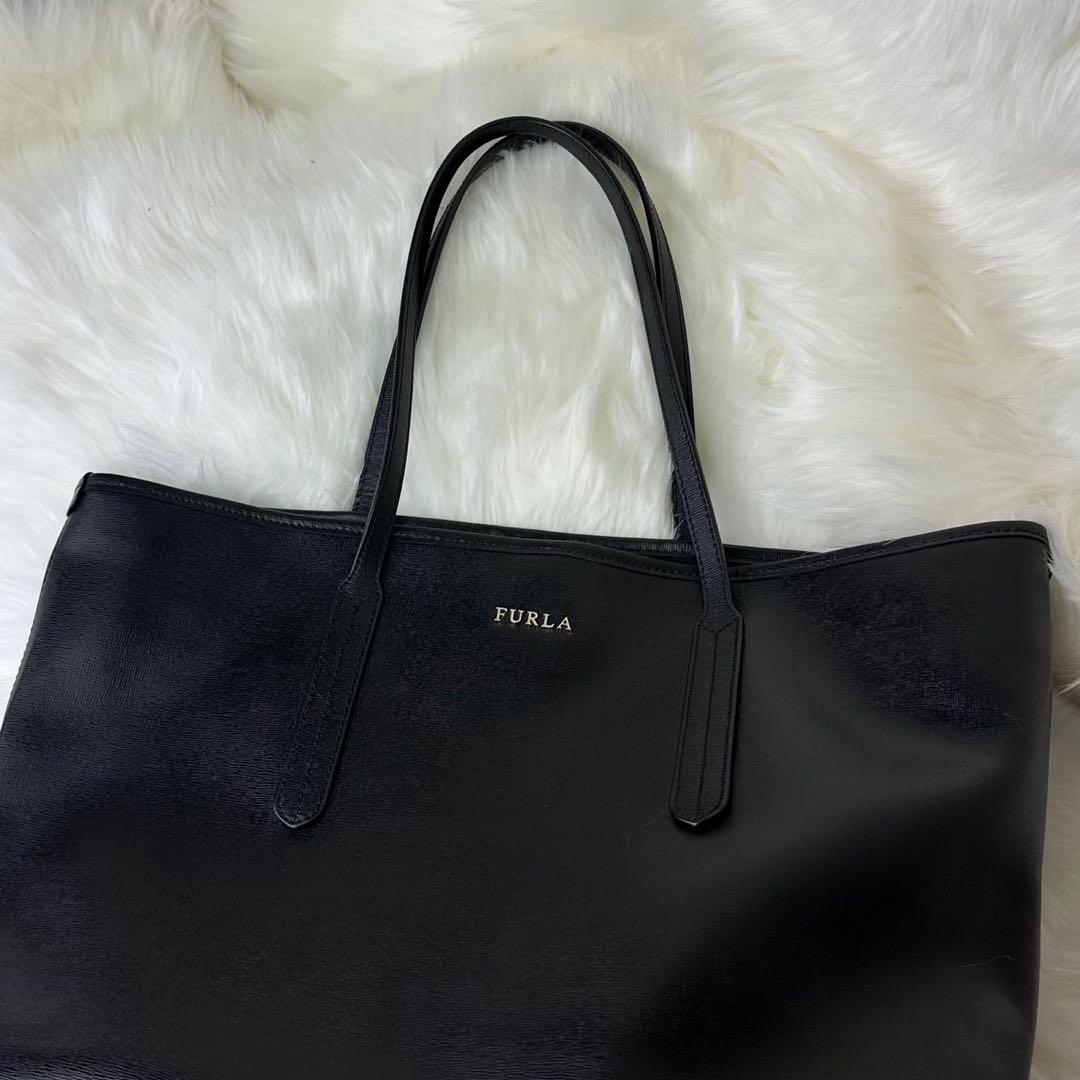 美品✨FURLA アリアナ トートバッグ ビジネスバッグ A4可 ブラック