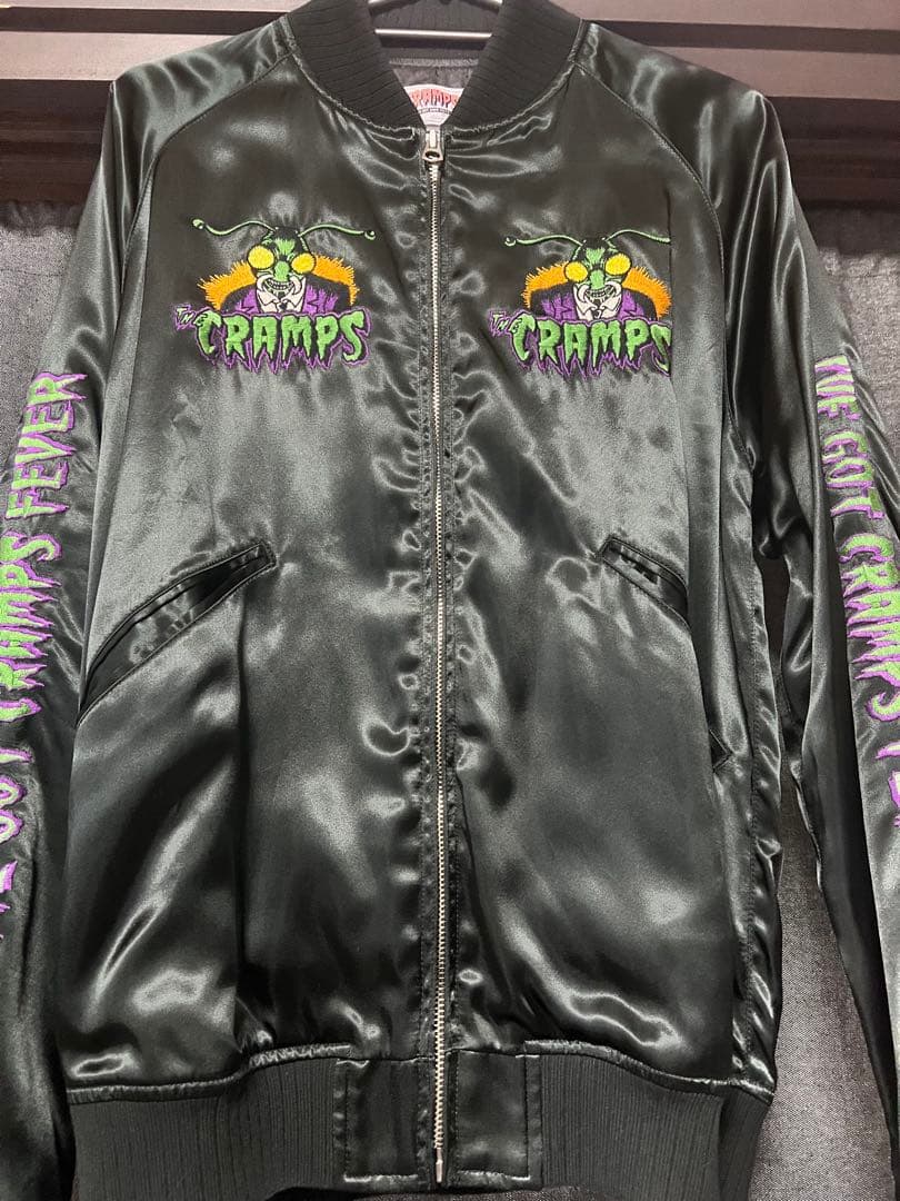 【超美品】hystericglamour crampsレーヨン　スカジャン　S