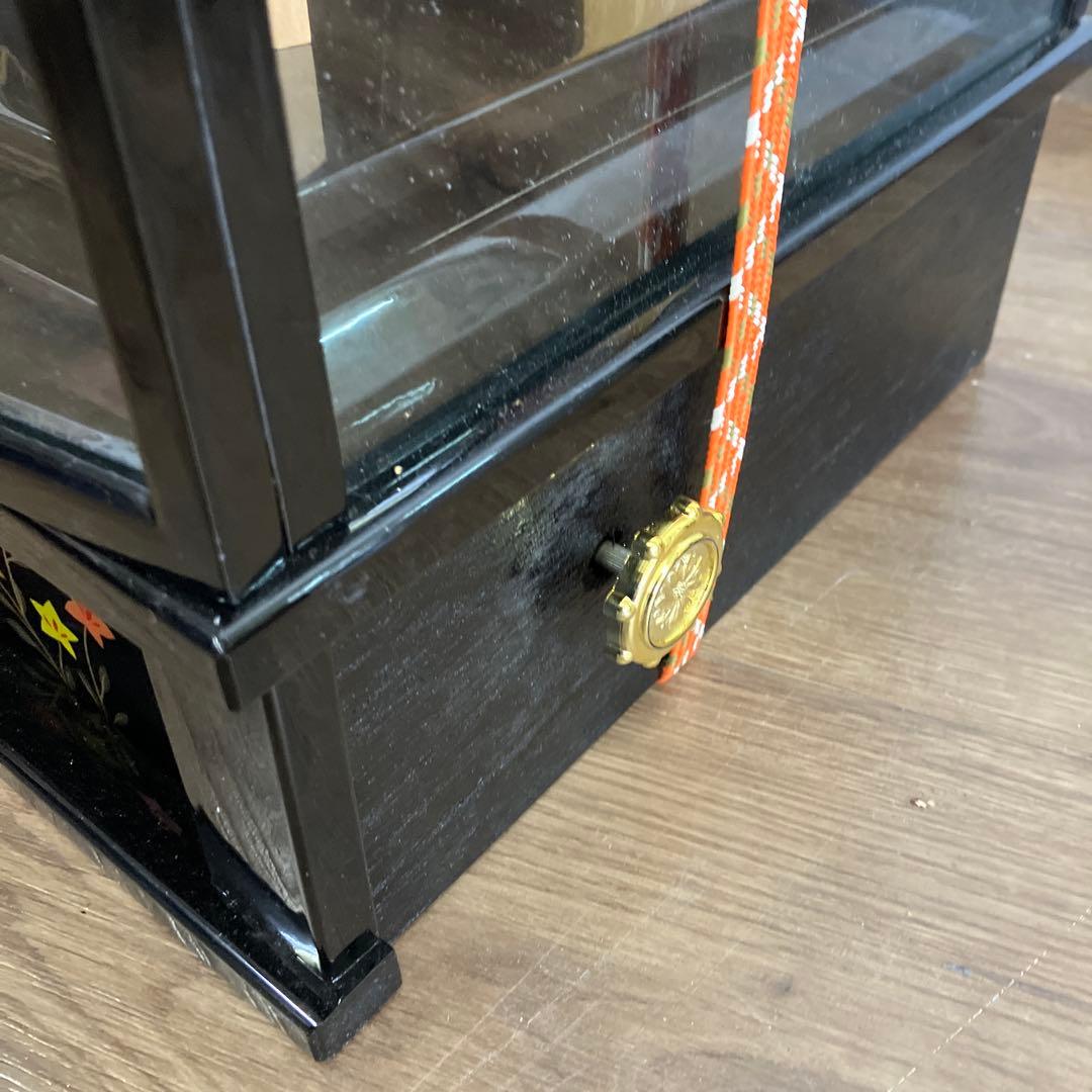 A-4 昭和レトロ 美品 正月飾り 羽子板 ケース飾り 花堤 藤娘 縁起物 工芸