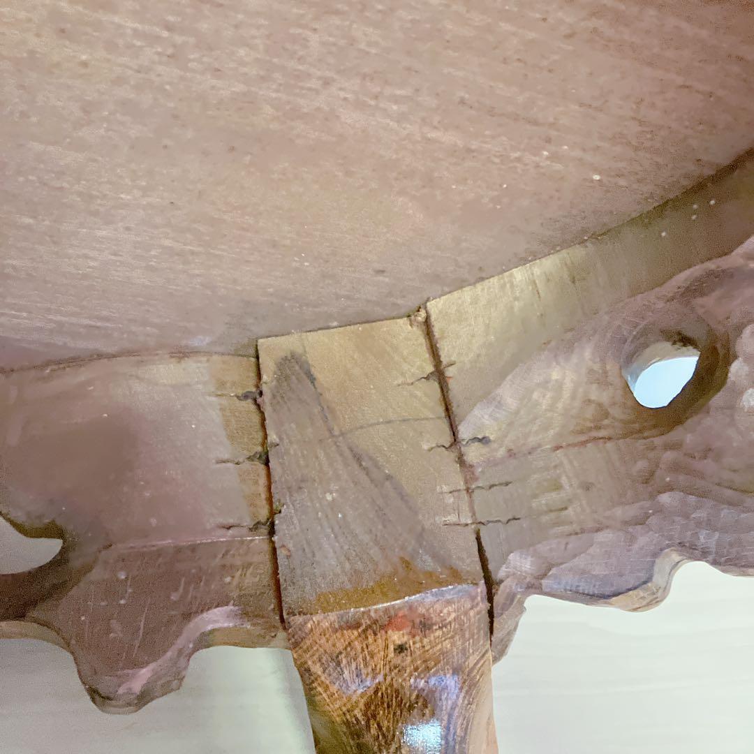 イタリア家具　アンティーク　ローテーブル　ダイニングテーブル　猫脚　ロココ調