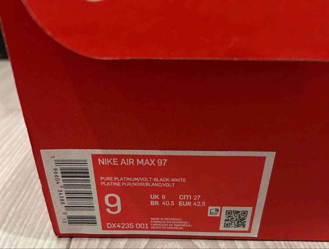 ち*む様 タグ付きnike air max97 pure platinum vo