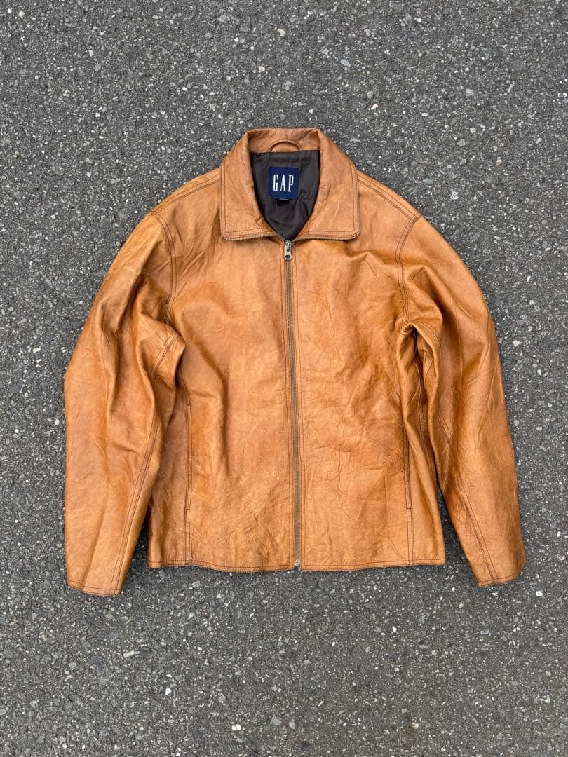 old gap レザージャケット　ブラウン　本革