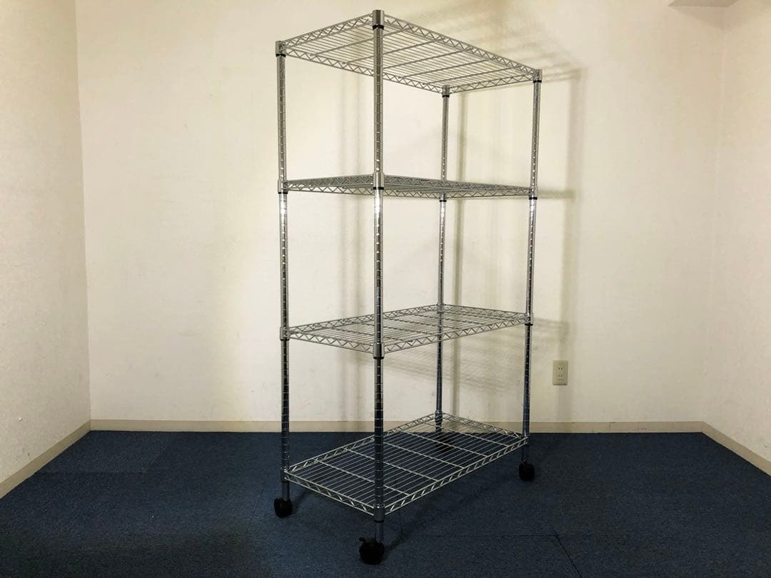 スチールラック4段 W90×D45×H158cm 透明シート1枚おまけ付ラック