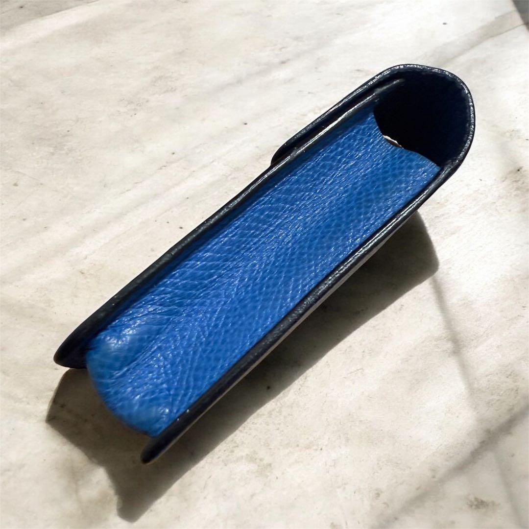 【良品】HERMES エルメス 小物入れ セリエ ヴォーエプソン ブルー