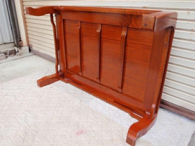 新品♪4尺(120巾) 花梨無垢 一重ヌキ入り 高級座卓 座敷机 唐木ちゃぶ台