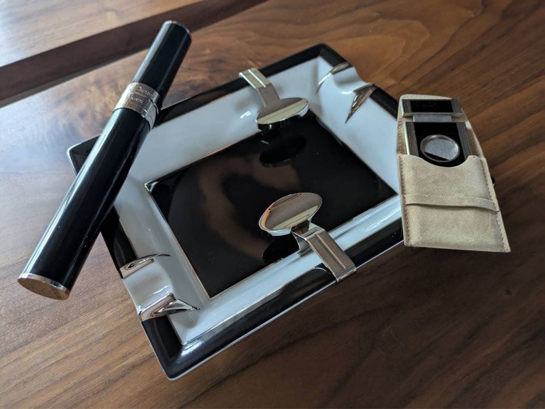 喫煙具・ライター Rare S.T Dupont Paris Cigar Ashtray Set!