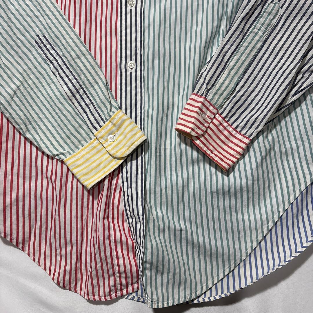 ブルックスブラザーズ　MAKERS 6ボタン BDシャツ クレイジー　ストライプ