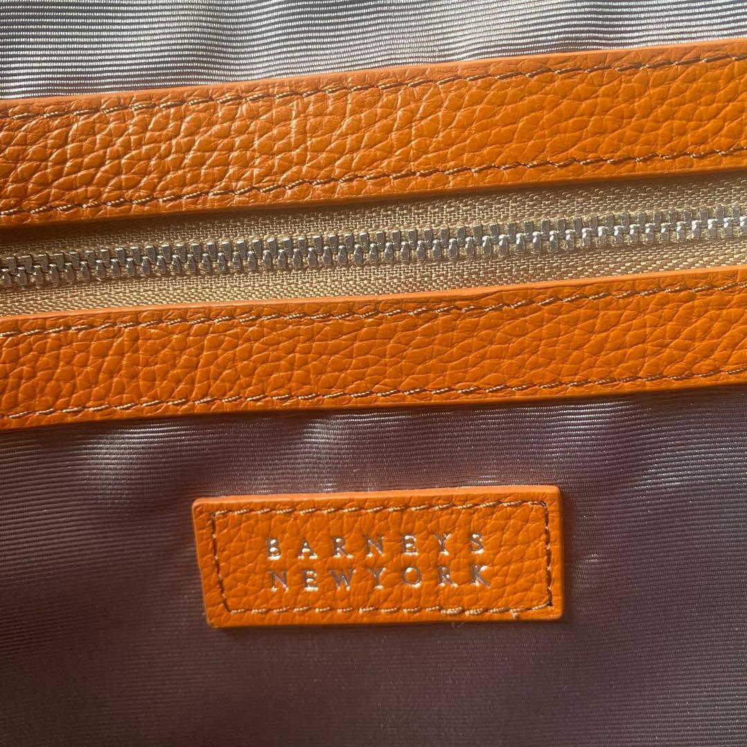 美品✨バーニーズニューヨーク トートバッグビジネス シボ革 A4 キャメル