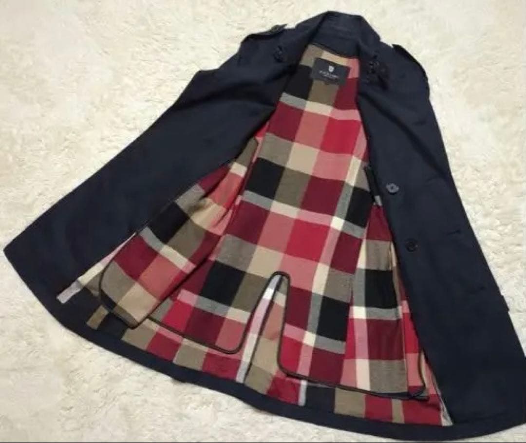 ブラックレーベル クレストブリッジ トレンチコート　L 黒 ウールライナー付