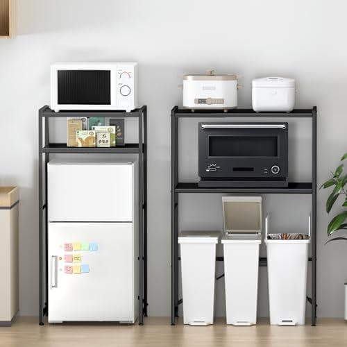 【横幅伸縮・高さ調整可】ゴミ箱上ラック YDH 幅60～80×奥行42×高さ1*