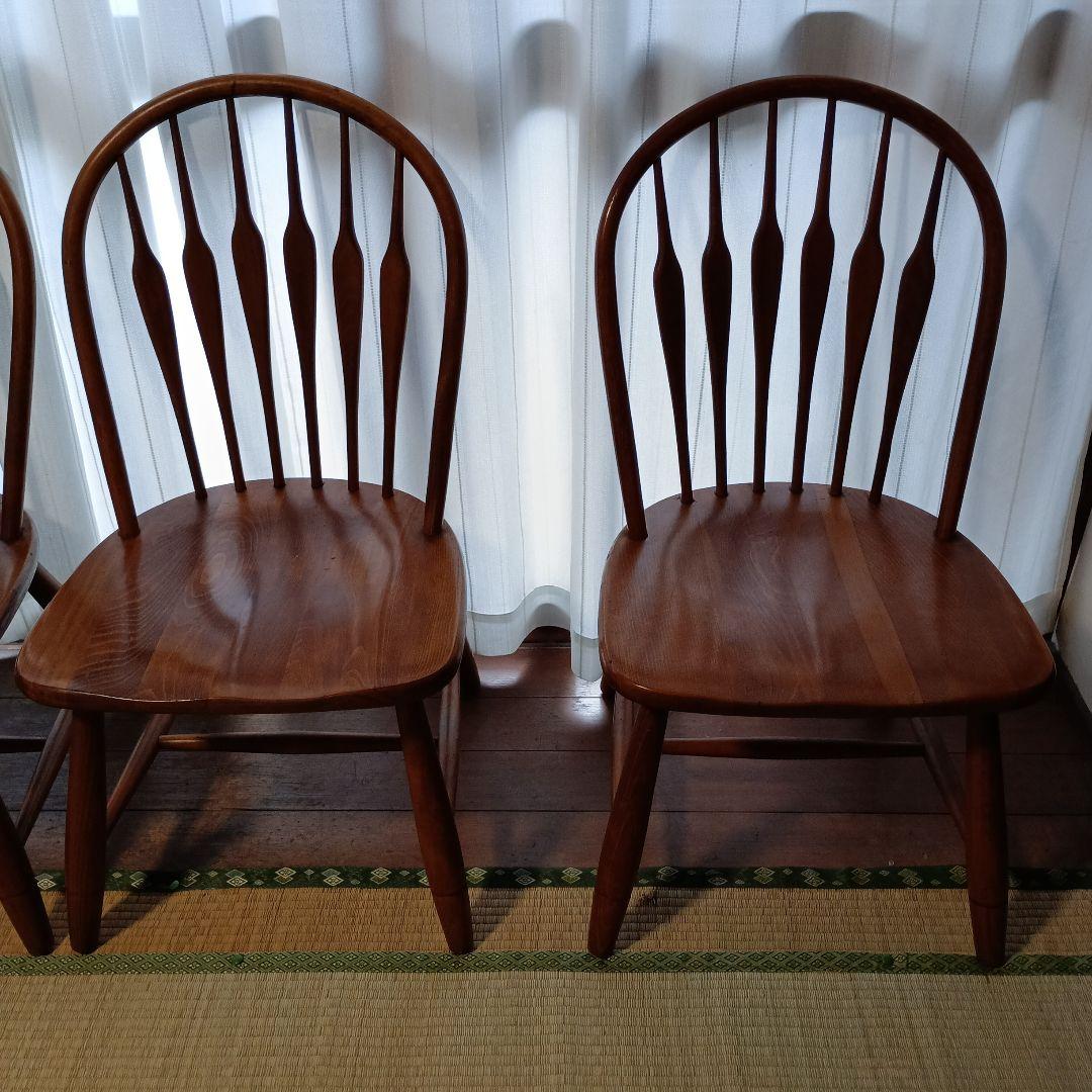 柏木工（KASHIWA） ヴィンテージ　ウィンザーチェア4脚